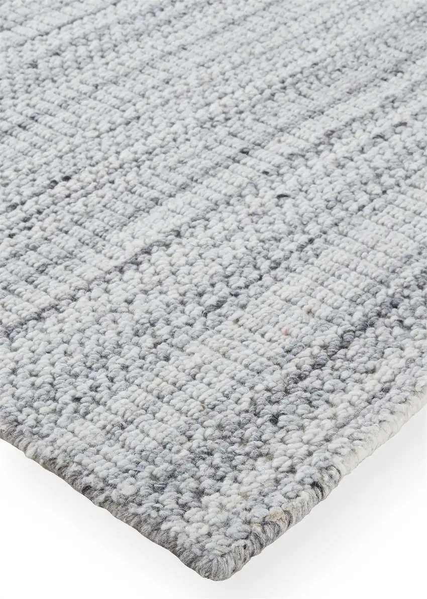 Silver Wool Hand Woven Stain Resistant Area Rug Photo 8