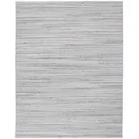Photo of Silver Wool Hand Woven Stain Resistant Area Rug