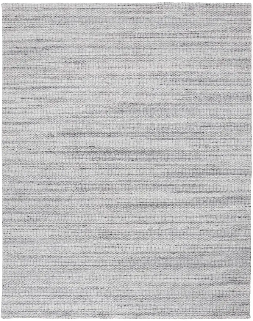 Silver Wool Hand Woven Stain Resistant Area Rug Photo 1