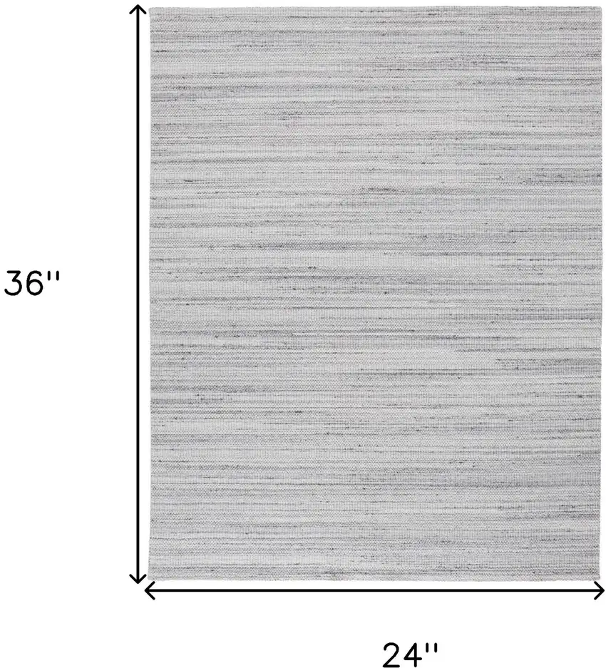 Silver Wool Hand Woven Stain Resistant Area Rug Photo 10