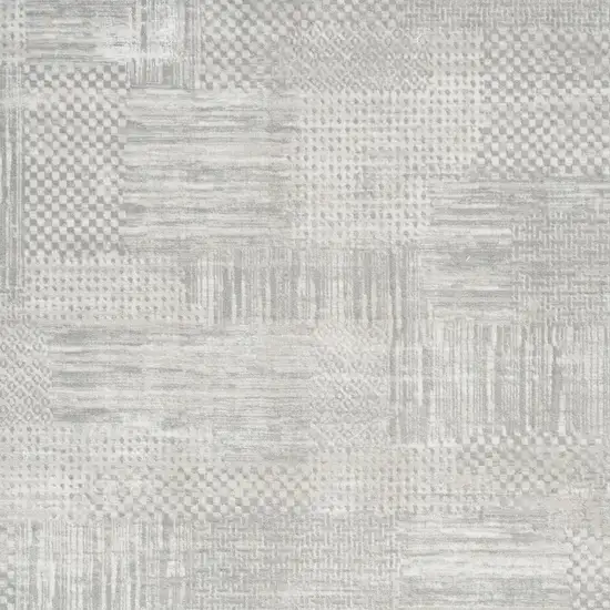 Silver and Gray Abstract Non Skid Area Rug Photo 7