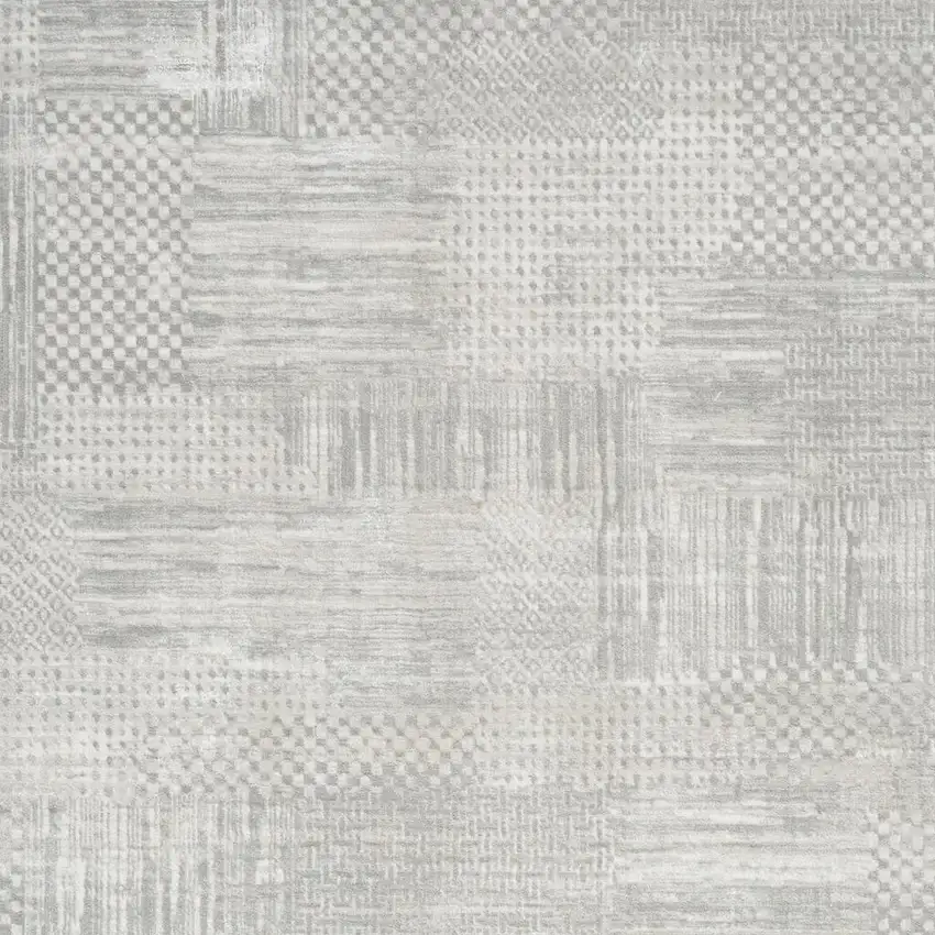 Silver and Gray Abstract Non Skid Area Rug Photo 7