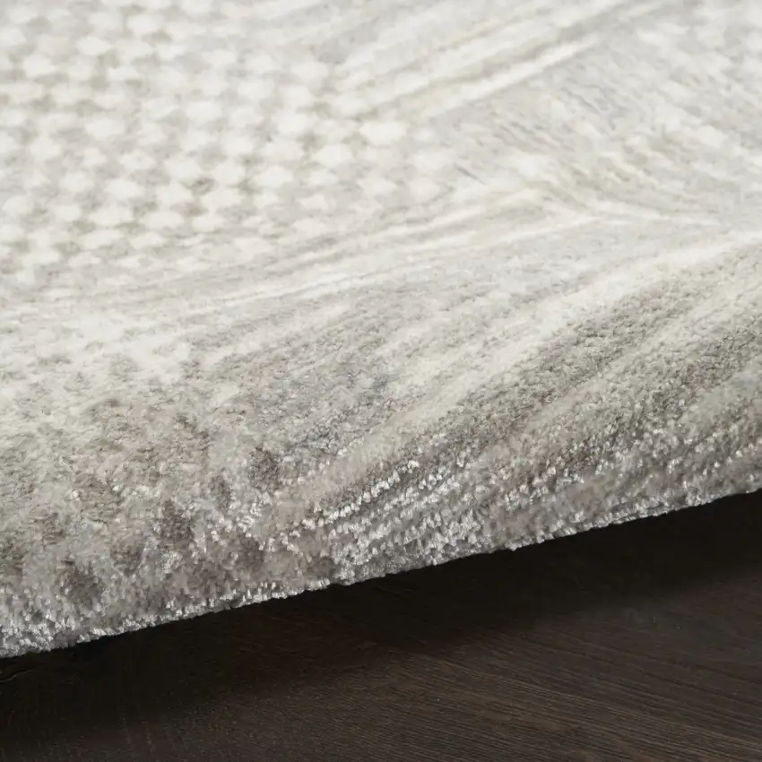 Silver and Gray Abstract Non Skid Area Rug Photo 8