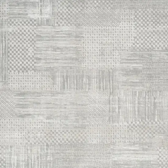 Silver and Gray Abstract Non Skid Area Rug Photo 3