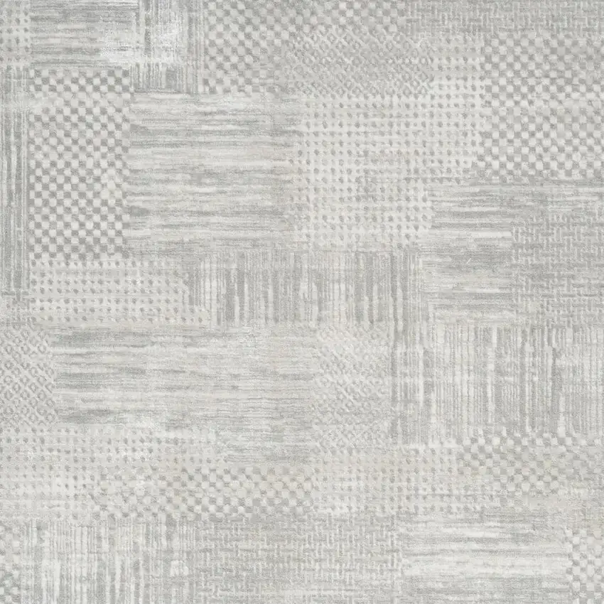 Silver and Gray Abstract Non Skid Area Rug Photo 3