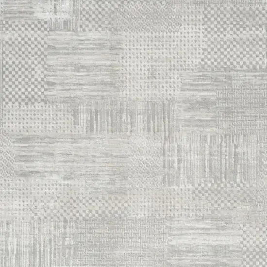 Silver and Gray Abstract Non Skid Area Rug Photo 3