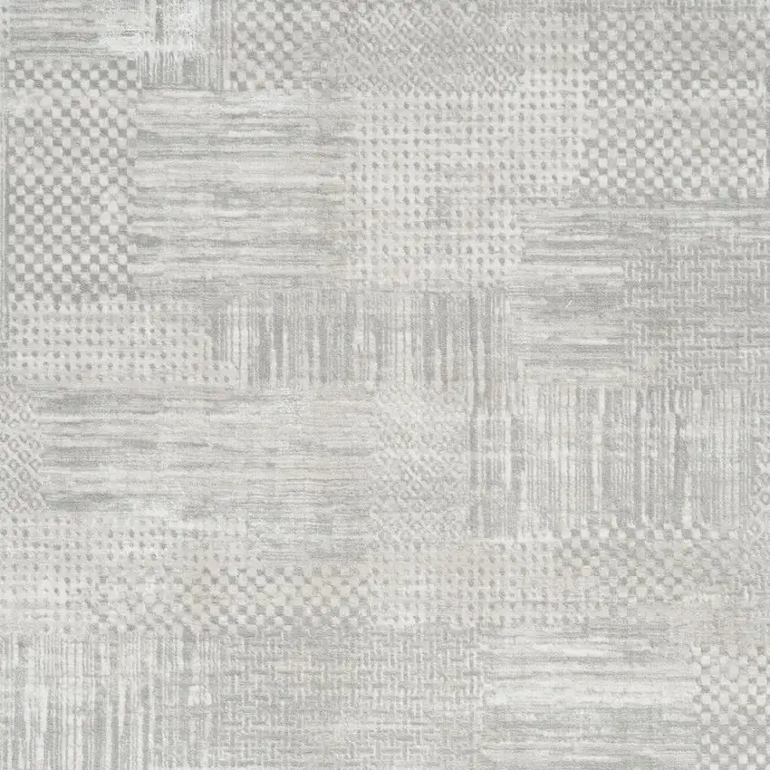 Silver and Gray Abstract Non Skid Area Rug Photo 3