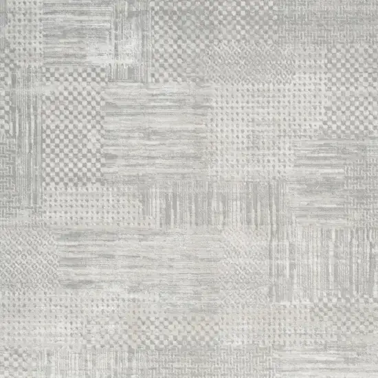 Silver and Gray Abstract Non Skid Area Rug Photo 7