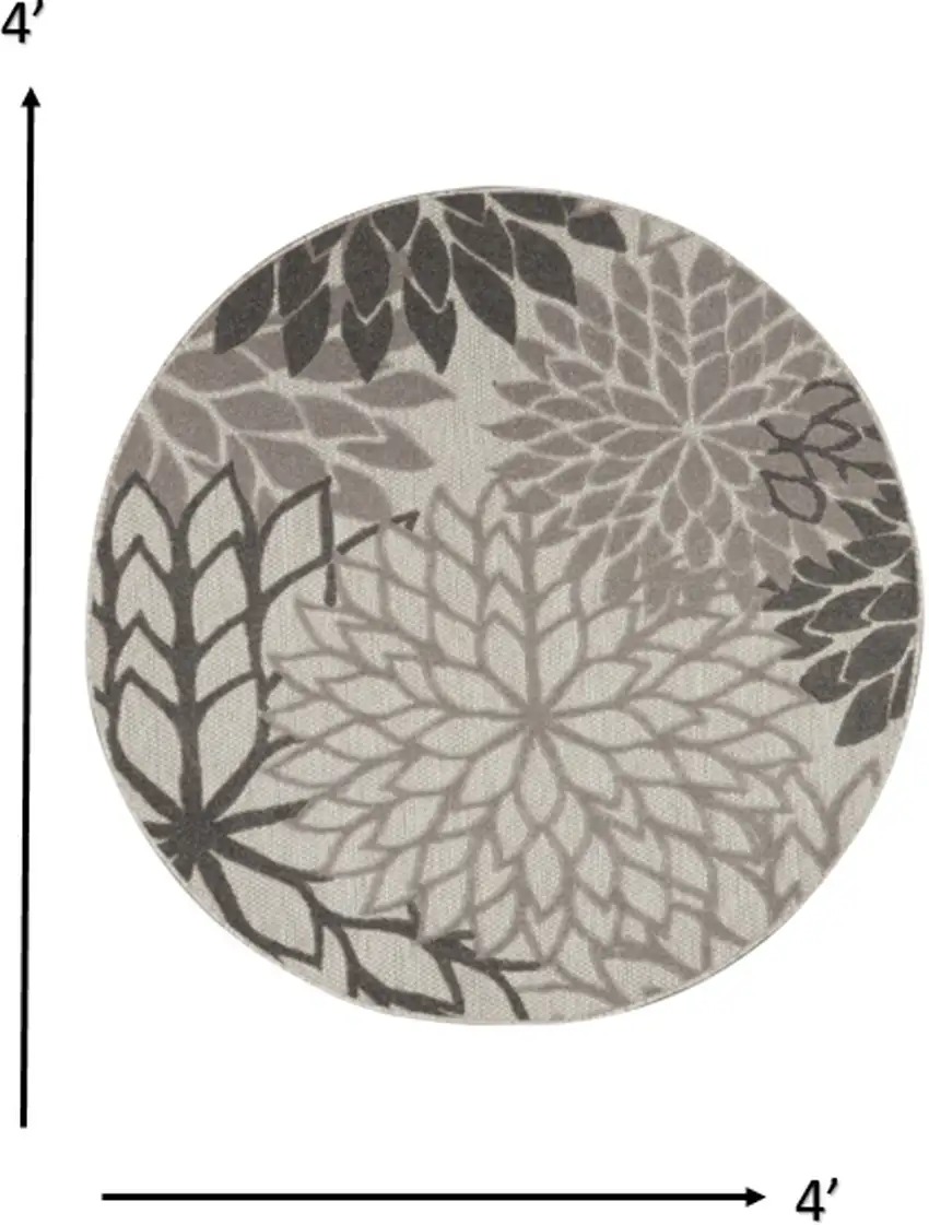 Silver and Gray Indoor Outdoor Area Rug Photo 4