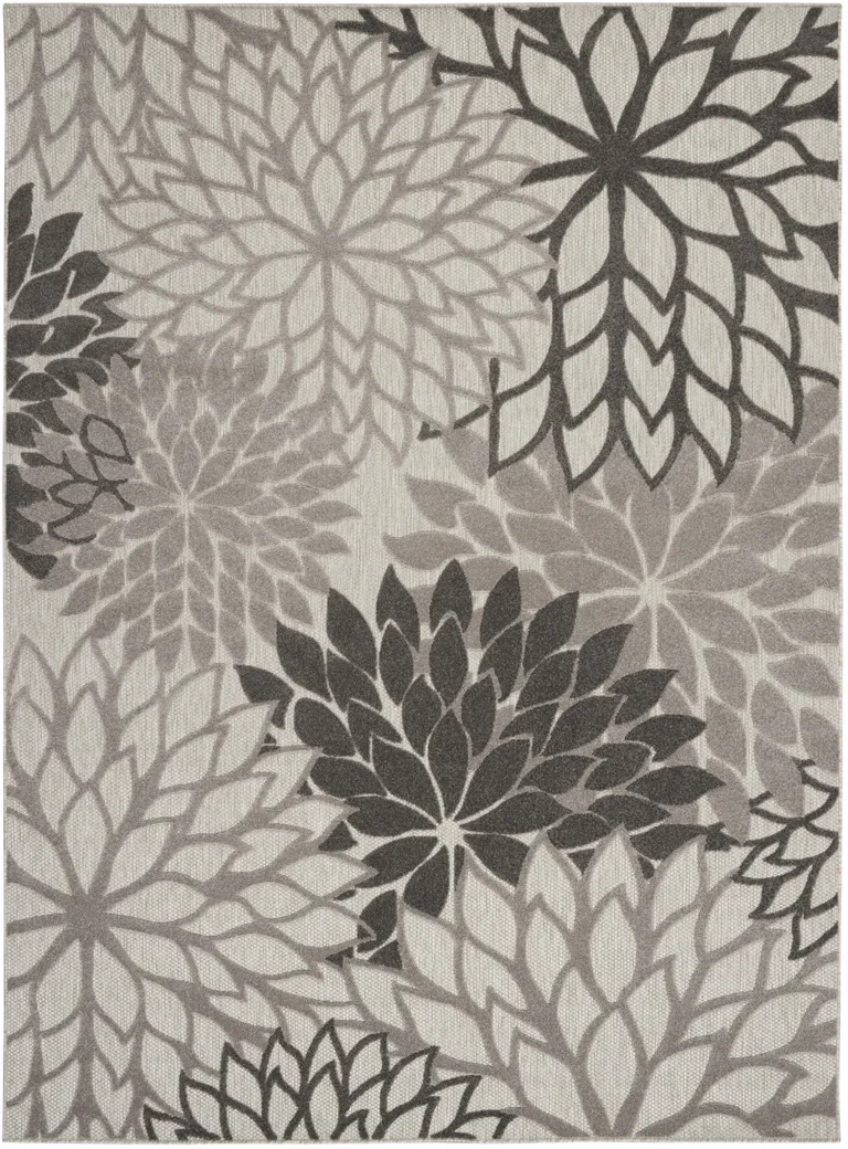 Silver and Gray Indoor Outdoor Area Rug Photo 1