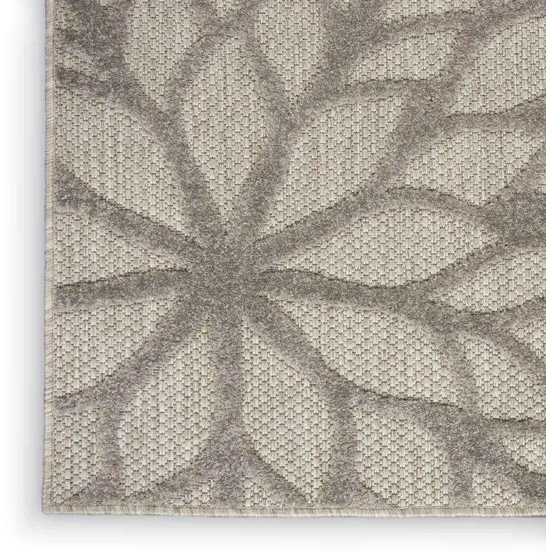 Silver and Gray Indoor Outdoor Runner Rug Photo 3