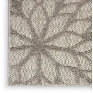 Photo of Silver and Gray Indoor Outdoor Runner Rug