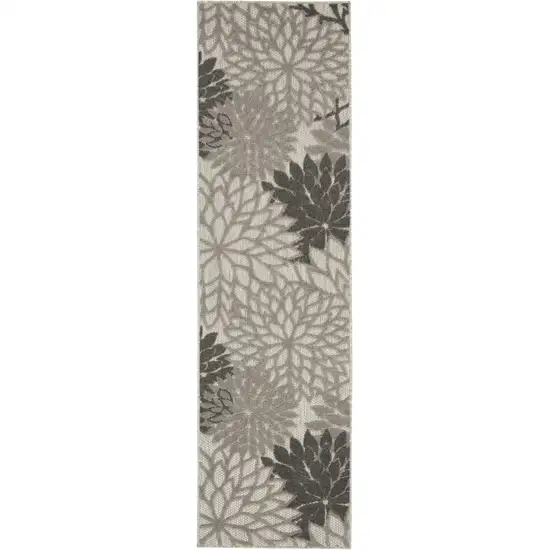 8' Gray Indoor Outdoor Area Rug Photo 1