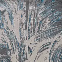 Photo of Silver or Blue Abstract Brushstrokes Indoor Area Rug