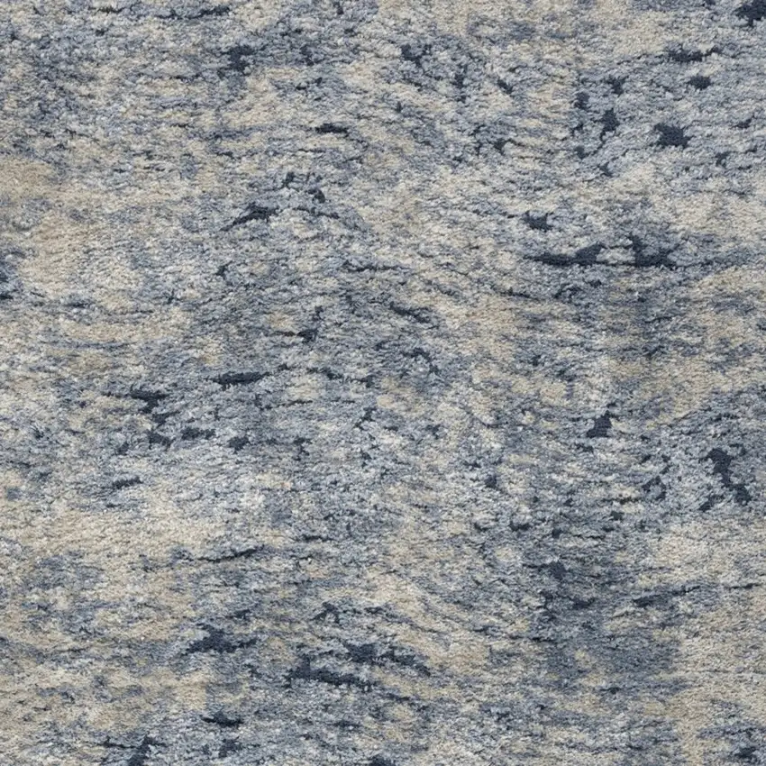 Sky Blue Abstract Shag Area Rug Photo 5