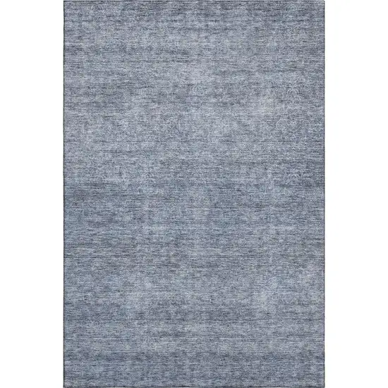 Sky Blue And Beige Abstract Washable Area Rug With UV Protection Photo 7