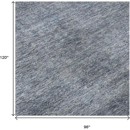 Sky Blue And Beige Abstract Washable Area Rug With UV Protection Photo 9