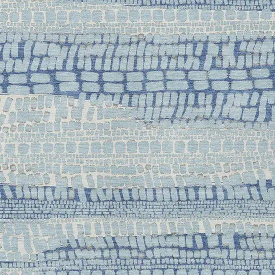 Sky Blue And Blue Abstract Washable Indoor Outdoor Area Rug Photo 2