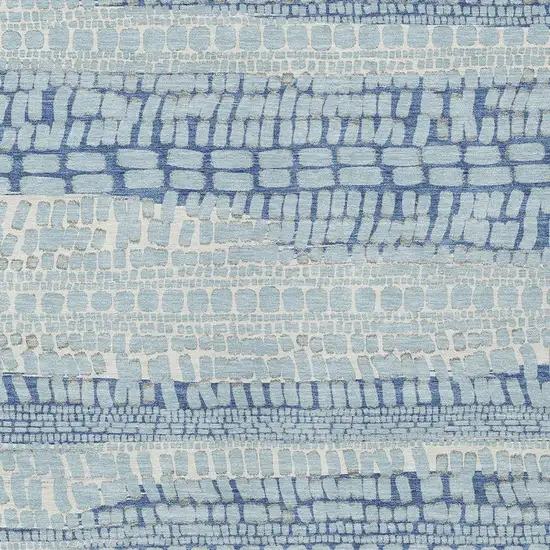Sky Blue And Blue Abstract Washable Indoor Outdoor Area Rug Photo 2