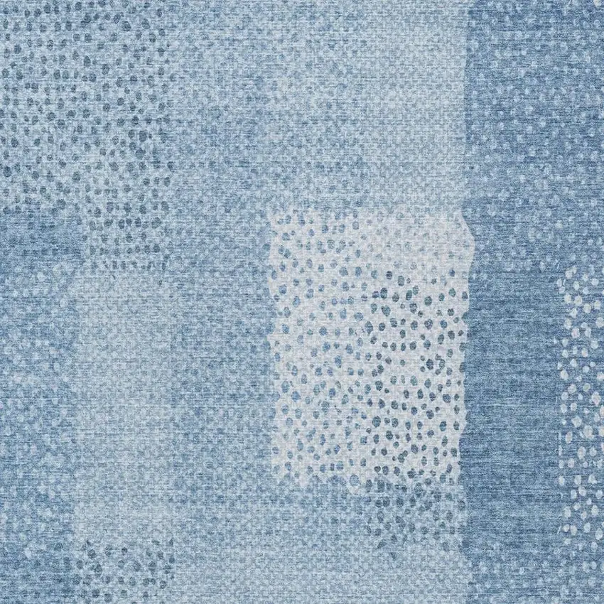 Sky Blue And Blue Abstract Washable Indoor Outdoor Area Rug Photo 6