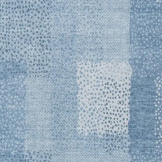 Sky Blue And Blue Abstract Washable Indoor Outdoor Area Rug Photo 5