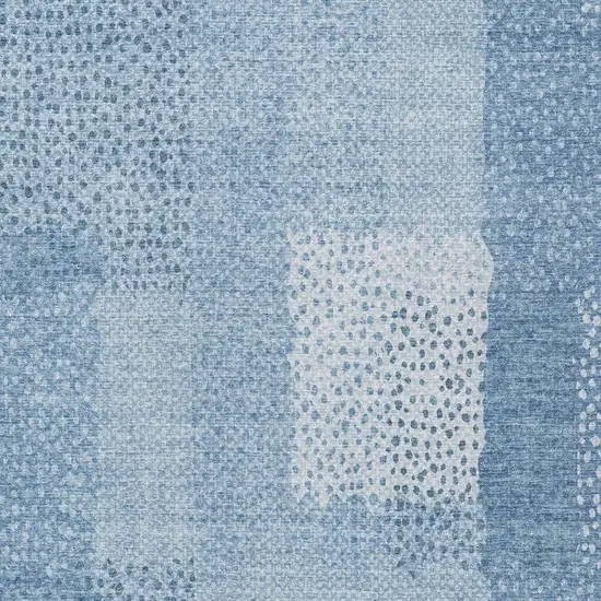 Sky Blue And Blue Abstract Washable Indoor Outdoor Area Rug Photo 2
