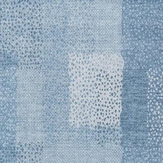 Sky Blue And Blue Abstract Washable Indoor Outdoor Area Rug Photo 3