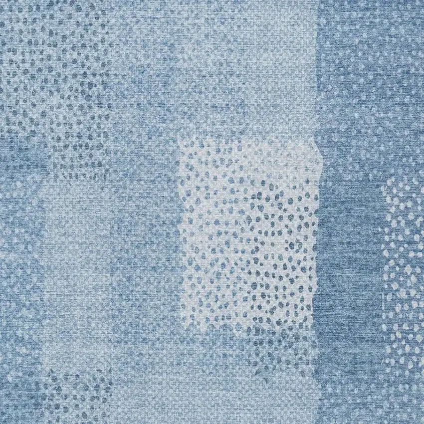 Sky Blue And Blue Abstract Washable Indoor Outdoor Area Rug Photo 3