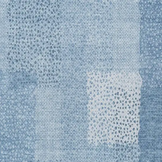 Sky Blue And Blue Abstract Washable Indoor Outdoor Area Rug Photo 5