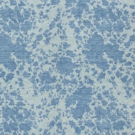 Sky Blue And Blue Abstract Washable Indoor Outdoor Area Rug Photo 3