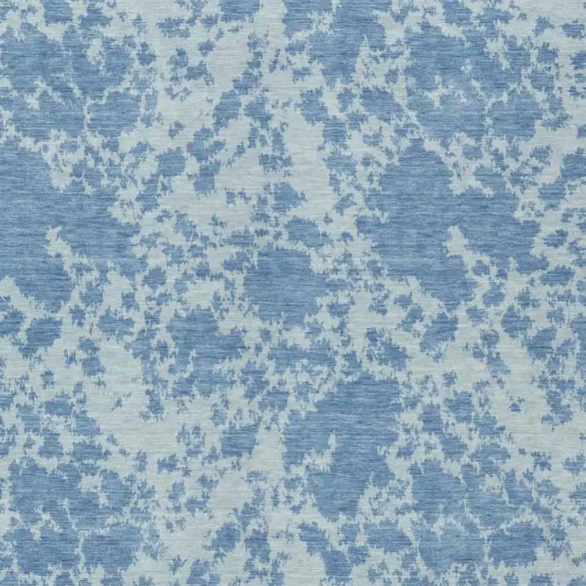 Sky Blue And Blue Abstract Washable Indoor Outdoor Area Rug Photo 3