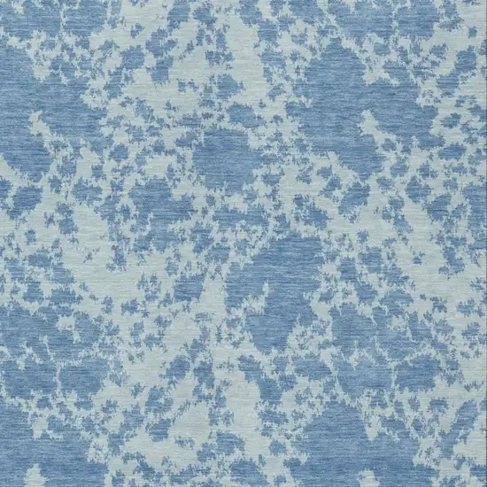 Sky Blue And Blue Abstract Washable Indoor Outdoor Area Rug Photo 2