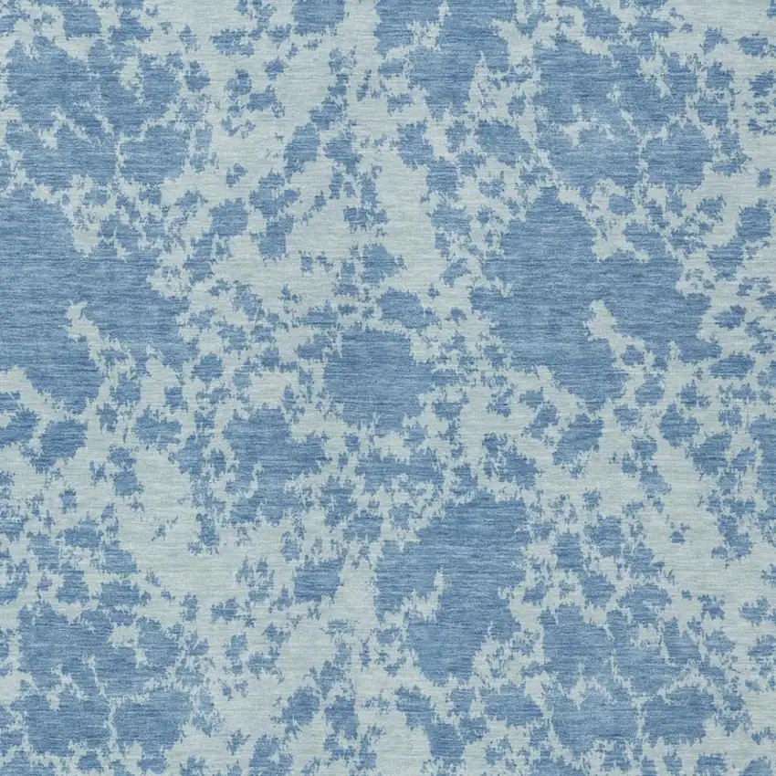Sky Blue And Blue Abstract Washable Indoor Outdoor Area Rug Photo 3