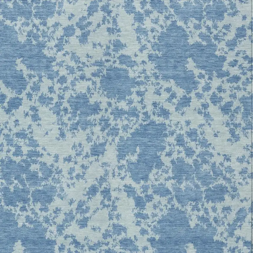 Sky Blue And Blue Abstract Washable Indoor Outdoor Area Rug Photo 1
