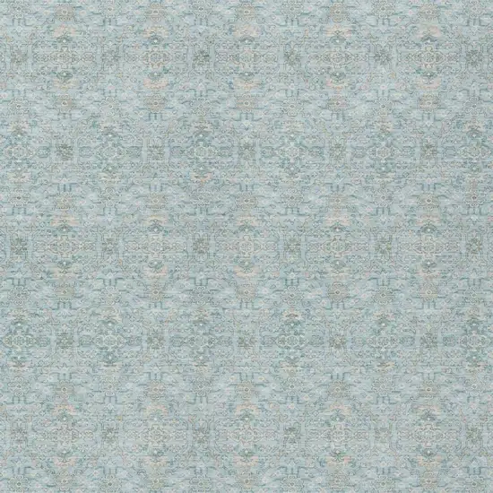 Sky Blue And Blue Oriental Washable Indoor Outdoor Area Rug Photo 1