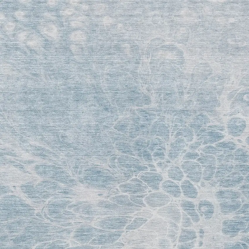 Sky Blue And Denim Blue Abstract Washable Indoor Outdoor Area Rug Photo 6