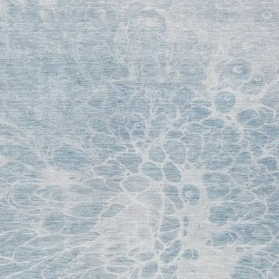 Sky Blue And Denim Blue Abstract Washable Indoor Outdoor Area Rug Photo 6