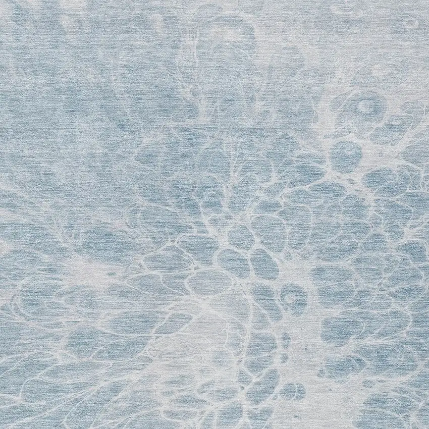 Sky Blue And Denim Blue Abstract Washable Indoor Outdoor Area Rug Photo 6