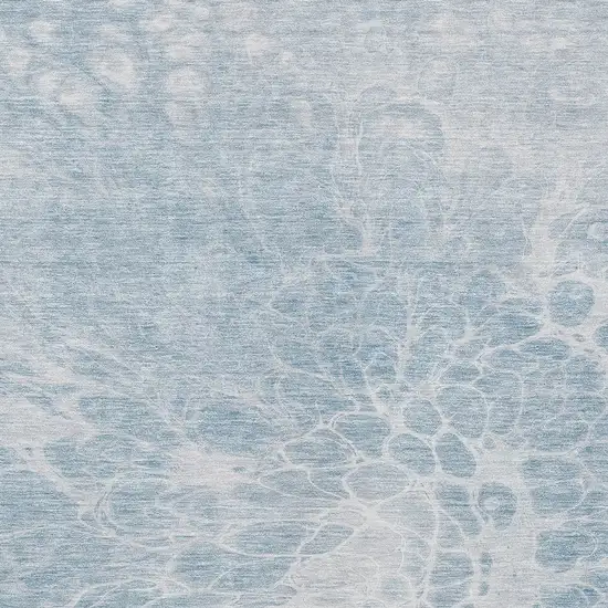 Sky Blue And Denim Blue Abstract Washable Indoor Outdoor Area Rug Photo 5