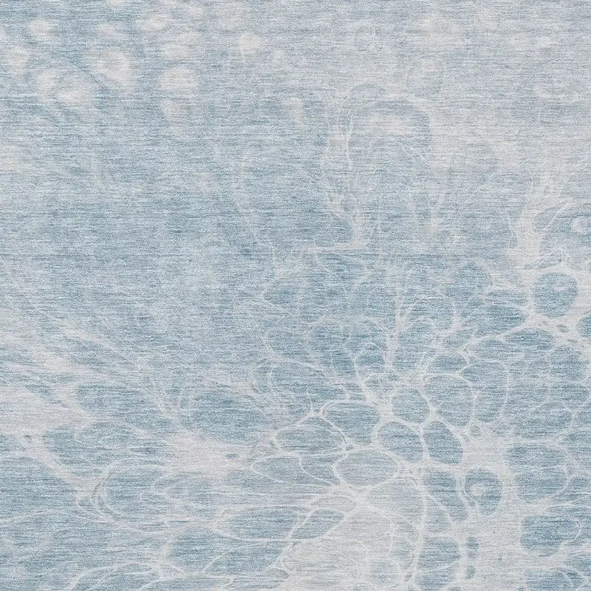 Sky Blue And Denim Blue Abstract Washable Indoor Outdoor Area Rug Photo 5