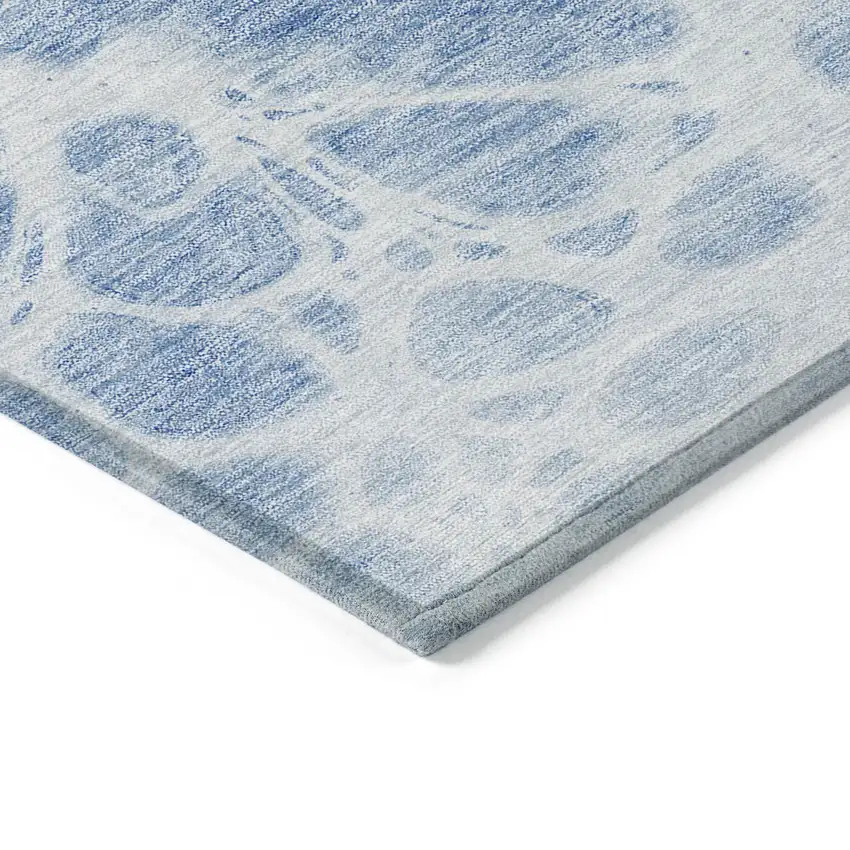 Sky Blue And Denim Blue Nautical Washable Indoor Outdoor Area Rug Photo 5