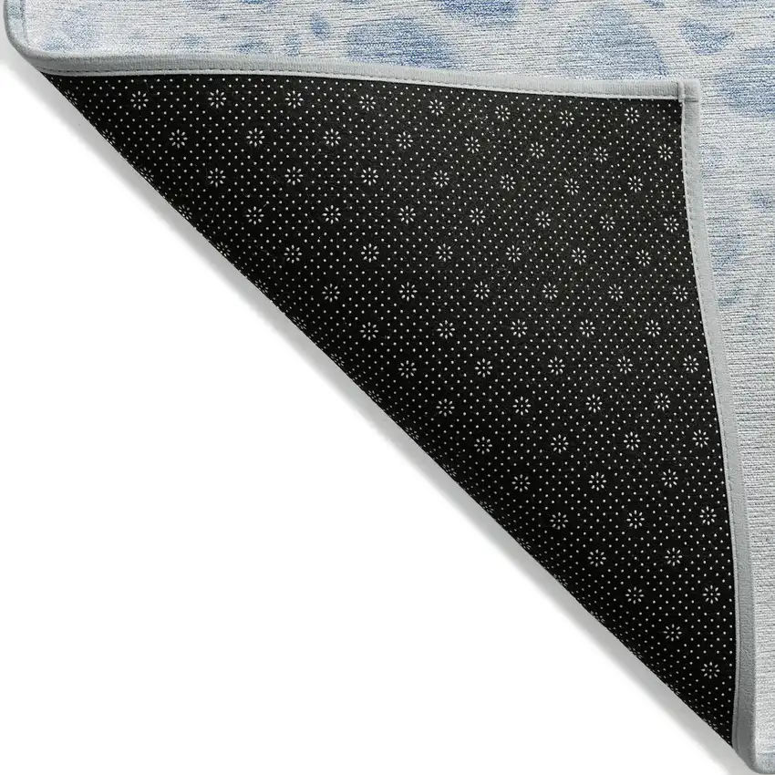 Sky Blue And Denim Blue Nautical Washable Indoor Outdoor Area Rug Photo 4