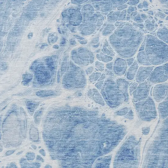 Sky Blue And Denim Blue Nautical Washable Indoor Outdoor Area Rug Photo 6