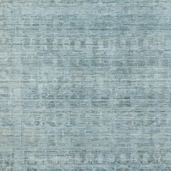 Sky Blue And Denim Blue Oriental Washable Area Rug With UV Protection Photo 2