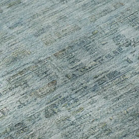 Sky Blue And Denim Blue Oriental Washable Area Rug With UV Protection Photo 9