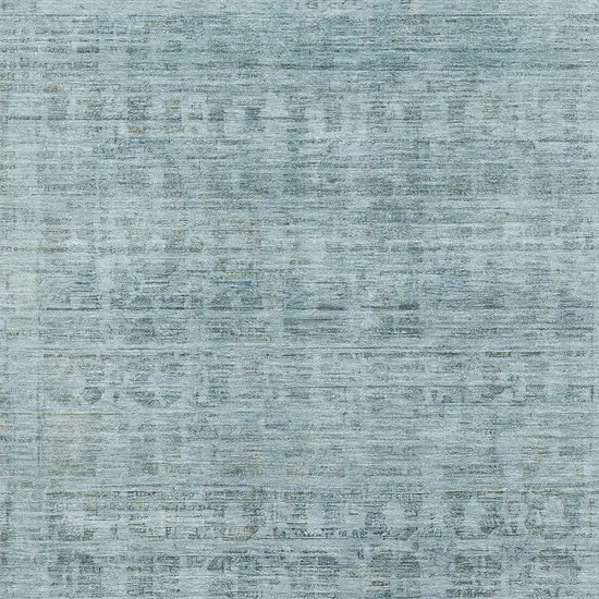 Sky Blue And Denim Blue Oriental Washable Area Rug With UV Protection Photo 2