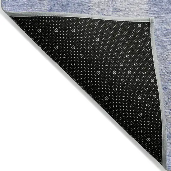 Sky Blue And Denim Blue Patchwork Washable Indoor Outdoor Area Rug Photo 2