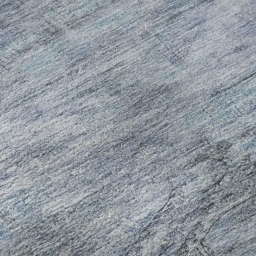 Sky Blue And Gray Abstract Geometric Washable Area Rug With UV Protection Photo 9