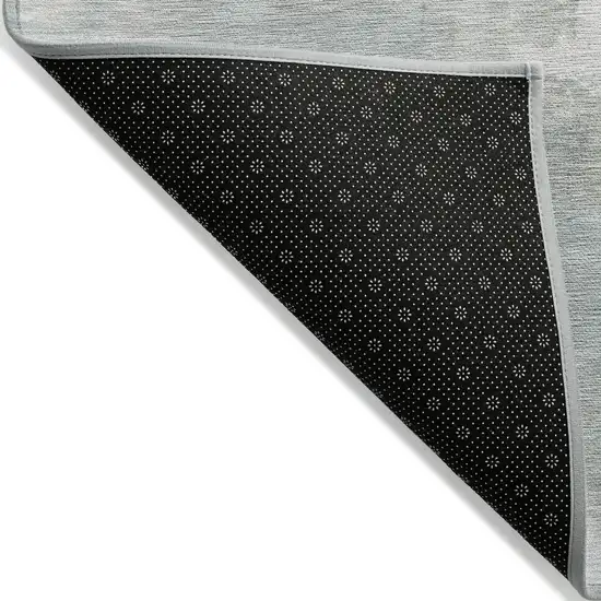 Sky Blue And Gray Abstract Washable Indoor Outdoor Area Rug Photo 7