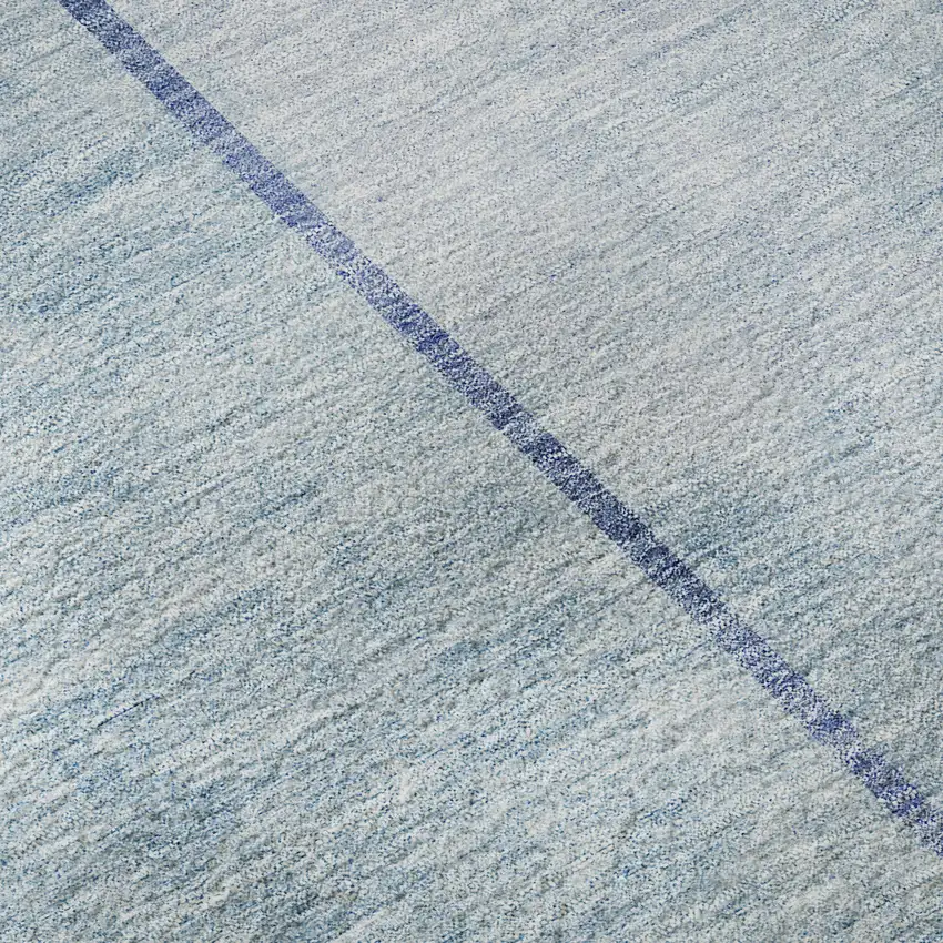 Sky Blue And Gray Geometric Washable Area Rug With UV Protection Photo 9